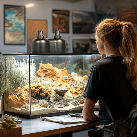 Oprawka podwójna Terrario SunFusion Duo ceramiczna na 2 żarówki grzewcze i UVB