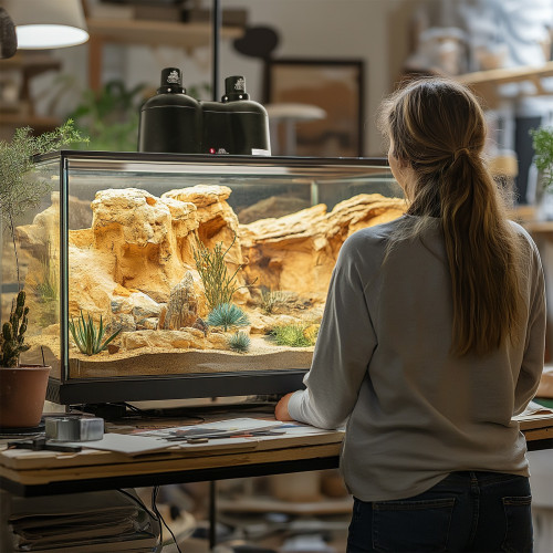 Oprawka podwójna Terrario SunFusion Duo ceramiczna na 2 żarówki grzewcze i UVB