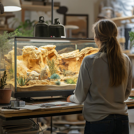 Oprawka podwójna Terrario SunFusion Duo ceramiczna na 2 żarówki grzewcze i UVB