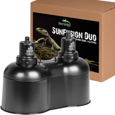 Oprawka podwójna Terrario SunFusion Duo ceramiczna na 2 żarówki grzewcze i UVB