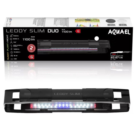 Aquael LEDDY SLIM DUO 16W Sunny Plant&Night - Idealna do akwarium roślinnego