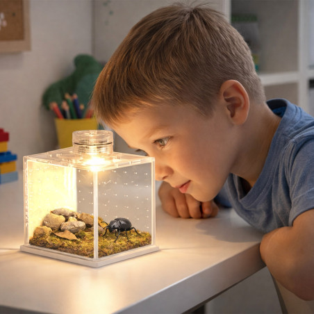 Terrarium akrylowe Terrario SpiderNook L mini z oświetleniem LED