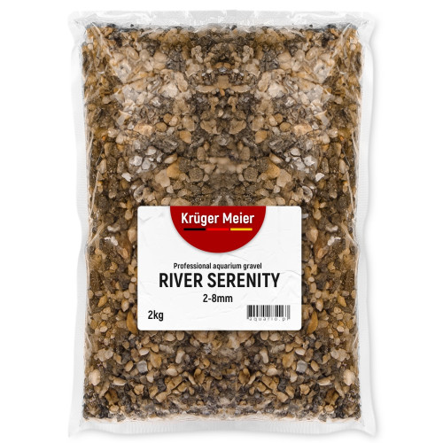 Kruger Meier River Serenity 2–8 mm – Żwirek akwarystyczny 2 kg | Idealny do akwarium