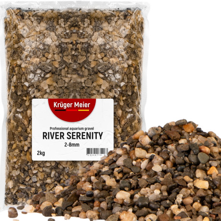 Kruger Meier River Serenity 2–8 mm – Żwirek akwarystyczny 2 kg | Idealny do akwarium