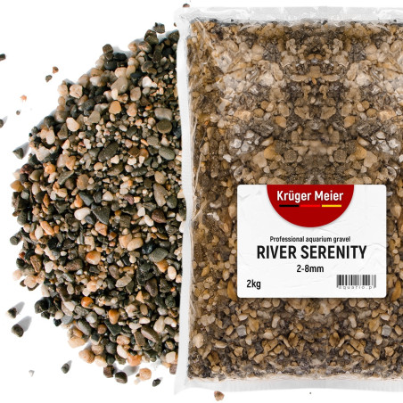 Kruger Meier River Serenity 2–8 mm – Żwirek akwarystyczny 2 kg | Idealny do akwarium
