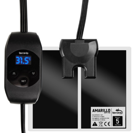 Terrario Amarillo 5W - mata grzewcza z termostatem LCD | Idealna do terrarium