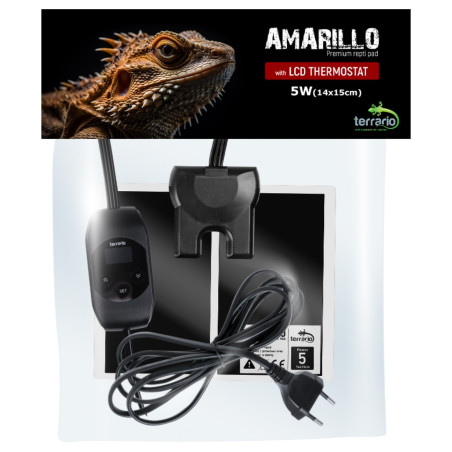 Terrario Amarillo 5W - mata grzewcza z termostatem LCD | Idealna do terrarium