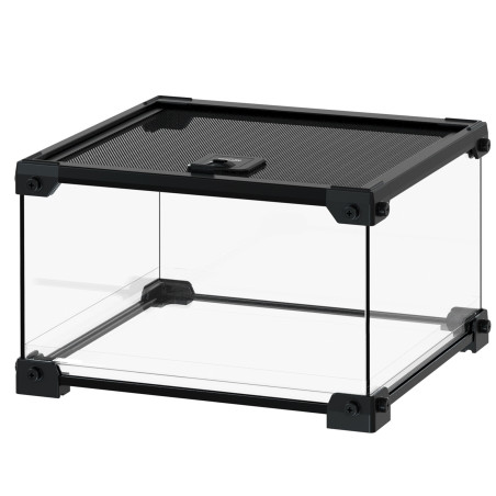 Repti-Zoo Terrarium szklane z siatką NAK04B 30x30x20cm - Idealne dla małych gadów