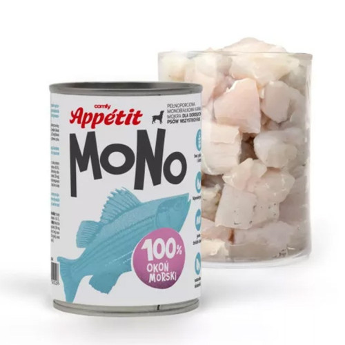 Comfy Appetit Mono Okoń Morski 400g – monoproteinowa karma mokra dla psów | Idealna dla psów z wrażliwym żołądkiem