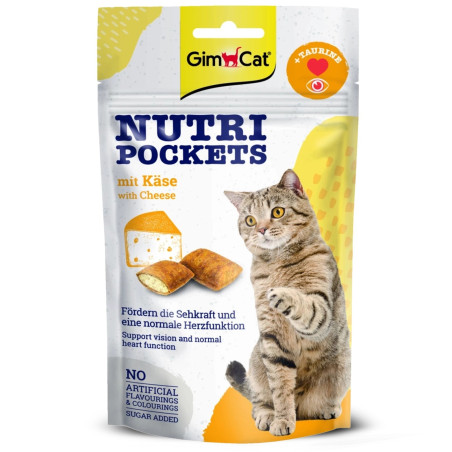 GimCat Nutri Pockets Cheese - dla zdrowych oczu i serca kota