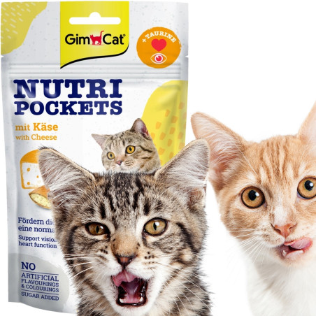 GimCat Nutri Pockets Cheese - dla zdrowych oczu i serca kota