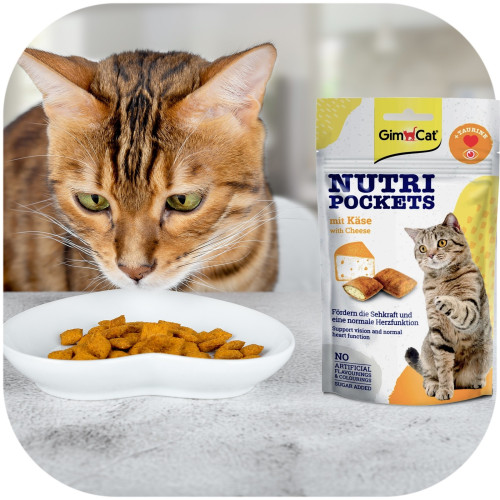 GimCat Nutri Pockets Cheese - dla zdrowych oczu i serca kota