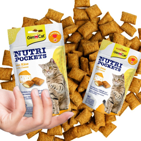 GimCat Nutri Pockets Cheese - dla zdrowych oczu i serca kota
