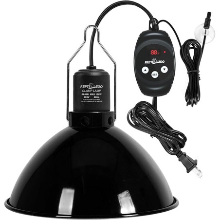 Repti-Zoo Big Lamp with Thermostat - lampa do terrarium z termostatem – precyzyjna kontrola temperatury i równomierne ogrzewanie