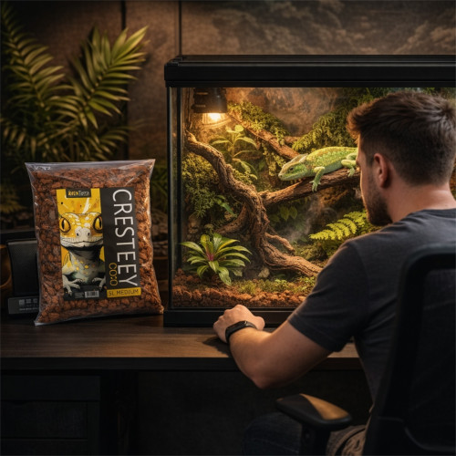 Podłoże kokosowe Aventerra CRESTEEY 5 l Medium – zrębki kokosa do terrarium