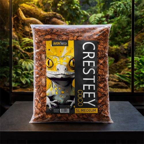 Podłoże kokosowe Aventerra CRESTEEY 5 l Medium – zrębki kokosa do terrarium