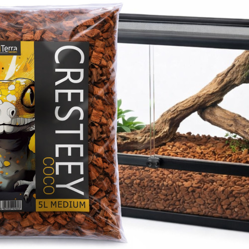 Podłoże kokosowe Aventerra CRESTEEY 5 l Medium – zrębki kokosa do terrarium