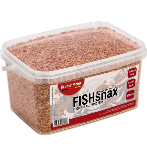 Pokarm dla karpi Koi Kruger Meier FISHsnax Gammarus 5000 ml - granulat z gammarusem dla ryb stawowych