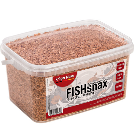 Pokarm dla karpi Koi Kruger Meier FISHsnax Gammarus 5000 ml - granulat z gammarusem dla ryb stawowych