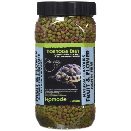 Komodo Tortoise Diet Fruit Flower 340g - Kompletna, naturalna dieta dla żółwi