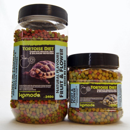 Komodo Tortoise Diet Fruit Flower 340g - Kompletna, naturalna dieta dla żółwi