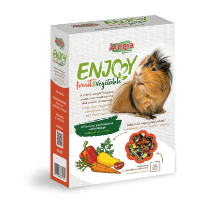 Alegia Enjoy fruits and vegetables dla świnki morskiej 340g - Naturalne przysmaki, szybka wysyłka
