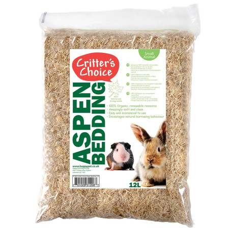 HappyPet Aspen Bed 12l - chłonące podłoże dla gryzoni | Długotrwała chłonność i świeżość