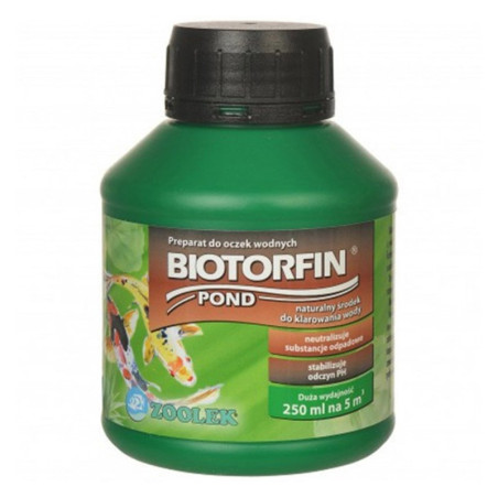 Zoolek Biotorfin Pond 250ml - Krystaliczna woda w oczku wodnym