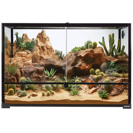 Repti-Zoo Glass Terrarium 90x45x60cm z metalową siatką | Idealne dla gadów i płazów