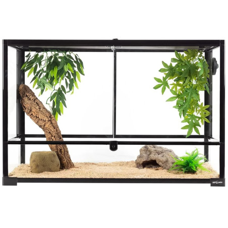 Repti-Zoo Glass Terrarium 90x45x60cm z metalową siatką | Idealne dla gadów i płazów