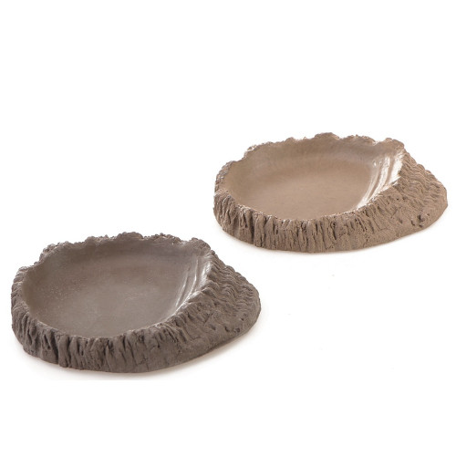 Terrario FoodWood M - miska na pokarm 14x12x2,5cm | Idealna do terrarium, łatwa w czyszczeniu