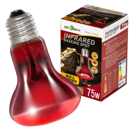 Repti-Zoo Infrared Basking Spot 75W - żarówka grzewcza podczerwona - Idealna do terrarium