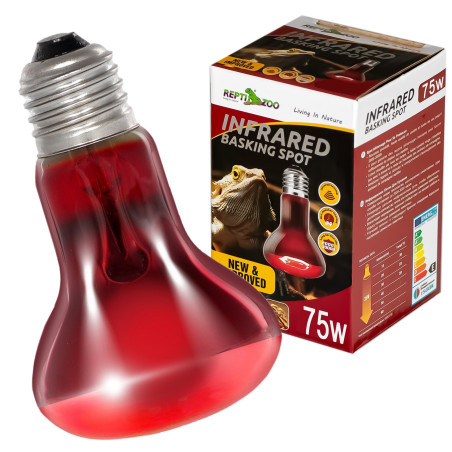 Repti-Zoo Infrared Basking Spot 75W - żarówka grzewcza podczerwona - Idealna do terrarium