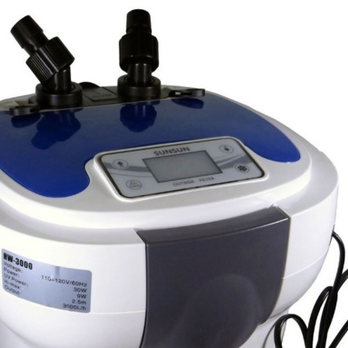 SunSun HW-3000 LCD + UV - filtr zewnętrzny 1200 - 3000l/h | Krystaliczna woda