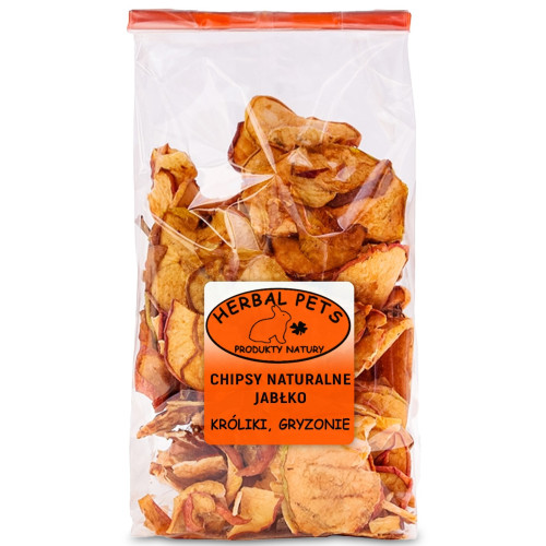 Herbal Pets - Chipsy naturalne Jabłko 100g - Zdrowa przekąska dla gryzoni