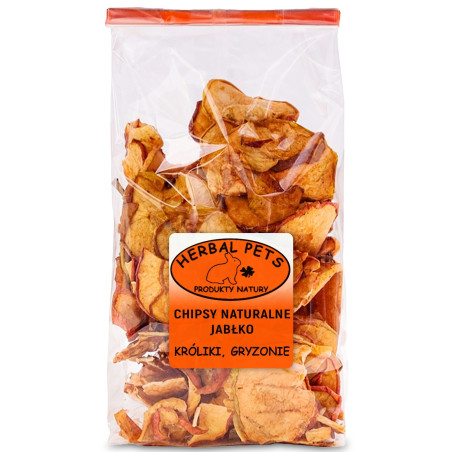Herbal Pets - Chipsy naturalne Jabłko 100g - Zdrowa przekąska dla gryzoni