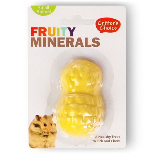 Kostka wapienna Happypet Fruity Minerals 30 g ananasowa dla gryzoni