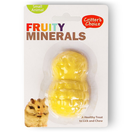 Kostka wapienna Happypet Fruity Minerals 30 g ananasowa dla gryzoni