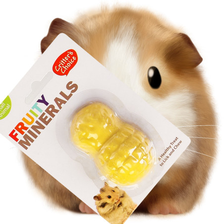 Kostka wapienna Happypet Fruity Minerals 30 g ananasowa dla gryzoni