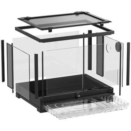 Terrarium szklane Repti-Zoo CRK0107 60x45x45 cm z wysuwanym podłożem