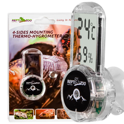 Repti-Zoo 4-sides Thermometer Hygrometer - termometr i higrometr LCD | Idealny do terrarium