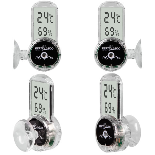 Repti-Zoo 4-sides Thermometer Hygrometer - termometr i higrometr LCD | Idealny do terrarium