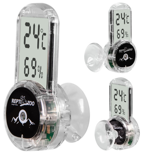Repti-Zoo 4-sides Thermometer Hygrometer - termometr i higrometr LCD | Idealny do terrarium