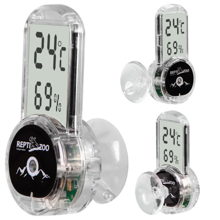 Repti-Zoo 4-sides Thermometer Hygrometer - termometr i higrometr LCD | Idealny do terrarium