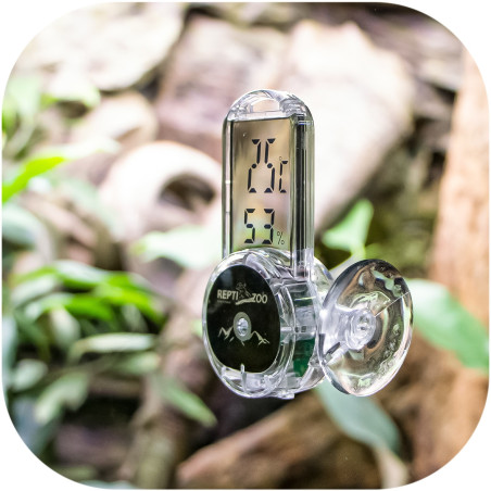 Repti-Zoo 4-sides Thermometer Hygrometer - termometr i higrometr LCD | Idealny do terrarium