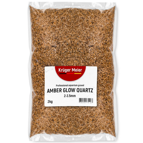 Kruger Meier Amber Glow Quartz 2–3,5 mm – Żwirek akwarystyczny 2 kg - Idealny do akwariów słodkowodnych