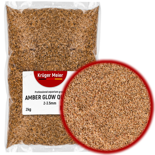 Kruger Meier Amber Glow Quartz 2–3,5 mm – Żwirek akwarystyczny 2 kg - Idealny do akwariów słodkowodnych