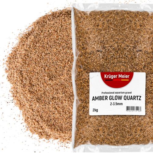 Kruger Meier Amber Glow Quartz 2–3,5 mm – Żwirek akwarystyczny 2 kg - Idealny do akwariów słodkowodnych