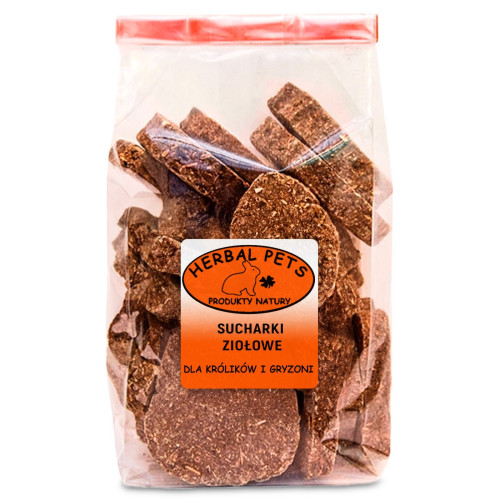 Herbal Pets - Sucharki Ziołowe 140g - Naturalna, ziołowa przekąska dla gryzoni