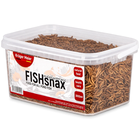 Pokarm dla karpi koi Kruger Meier FISHsnax Mealworms 3000 ml larwy mącznika